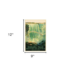 9" x 12" Niagra Falls New York c1920s Vintage Travel Poster Wall Art