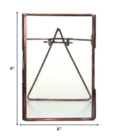 4x6 Bronze Metal Vertical Glass Frame