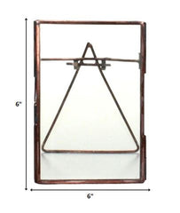 4x6 Bronze Metal Vertical Glass Frame