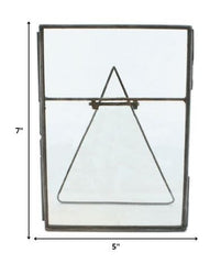 5x7 Silver Metal Vertical Glass Frame