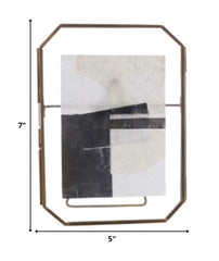 5x7 Jumbo Gold Metal Hexagonal Glass Frame