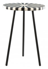 Alice Black and White Bold Side Table