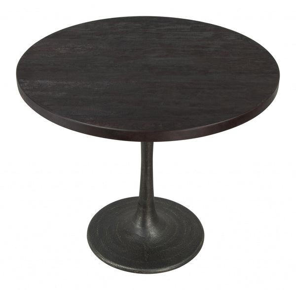 Round Black Dining Table