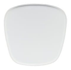 White Faux Leather Cushion Chair Pad