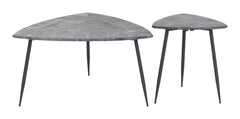 Set of Two Gray Accent Tables