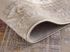 2' x 13' Beige Faded Tribal Motifs Runner Rug