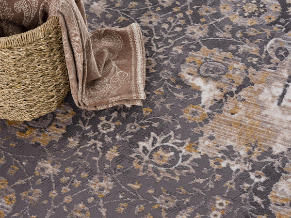 2' x 15' Gray Washed Out Persian Runner Rug