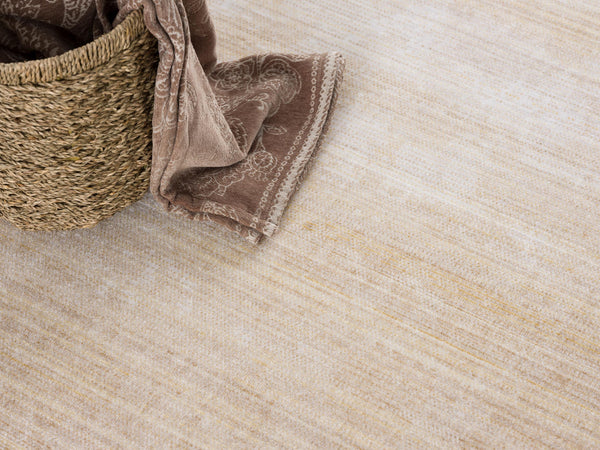 2' x 10' Beige Faded Sunset Runner Rug