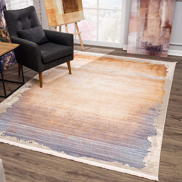 2' x 25' Beige Faded Sunset Runner Rug