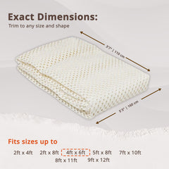 4' x 6' Ivory King's Premium Non Slip Rug Pad