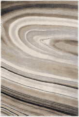 5' x 8' Cream and Tan Abstract Marble Area Rug