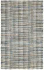 8' x 10' Navy and Natural Interwoven Area Rug