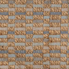 5' x 8' Blue and Brown Interwoven Area Rug