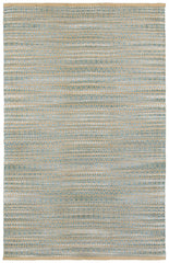 5' x 8' Tan and Seafoam Striated Area Rug