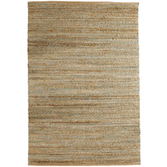 5' x 8' Teal and Natural Braided Jute Area Rug