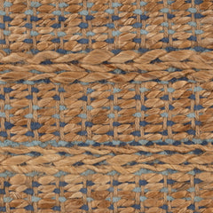 5' x 8' Tan and Navy Braided Jute Area Rug
