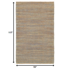 8' x 10' Tan and Navy Boho Chic Area Rug