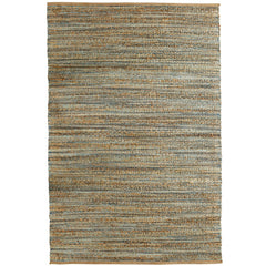 8' x 10' Blue and Natural Braided Jute Area Rug