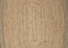 9' Natural Toned Oval Shaped Area Rug