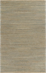 5' x 8' Tan and Blue Undertone Striated Area Rug
