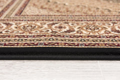 2' x 20' Black and Beige Medallion Runner Rug