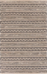 5' x 8' Black and Blush Chevron Stripe Area Rug