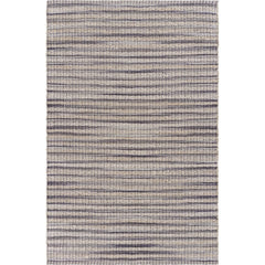 8' x 10' Brown and Gray Striped Area Rug