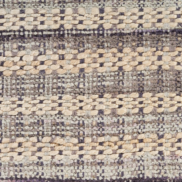 8' x 10' Brown and Gray Striped Area Rug