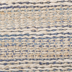 8' x 10' Blue and Cream Braided Jute Area Rug