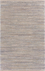 9' x 12' Blue and Cream Braided Jute Area Rug