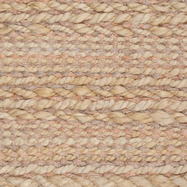 5' x 8' Blush Pink Textured Jute Area Rug