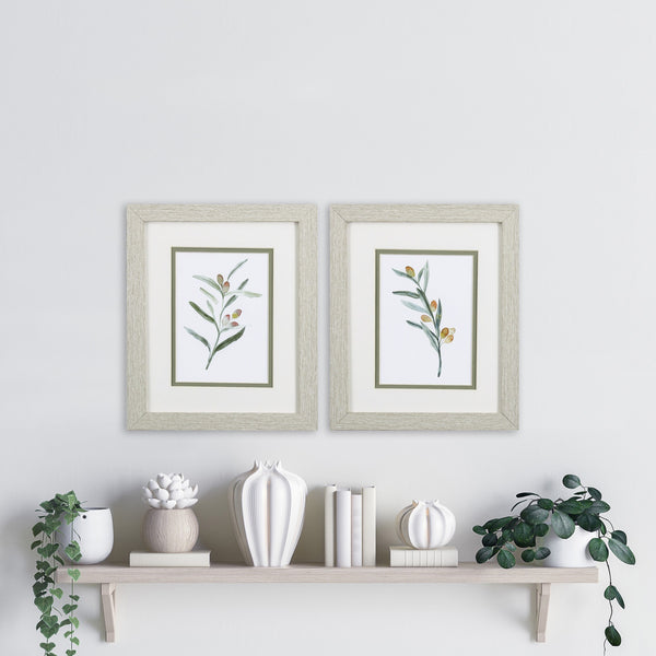 Set of Two Olive Branches Wall Art