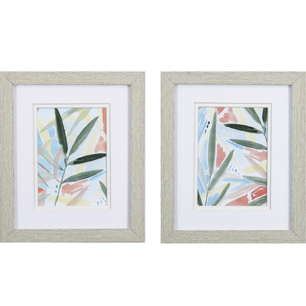 Set of Two Watercolor Tropical Palms 1 Wall Art