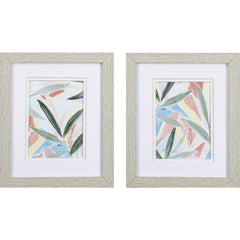 Set of Two Watercolor Tropical Palms 2 Wall Art