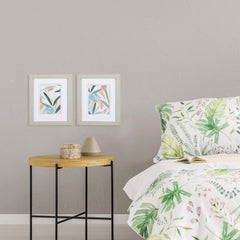 Set of Two Watercolor Tropical Palms 2 Wall Art