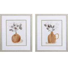 Set of Two Plants in a Jug Watercolor Wall Art