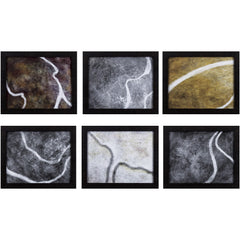 Set of 6 Rock Textures Abstract Wall Art