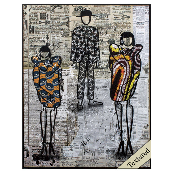 Black and White News 1 Acrylic Overlay Wall Art