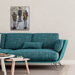 Black and White News 1 Acrylic Overlay Wall Art