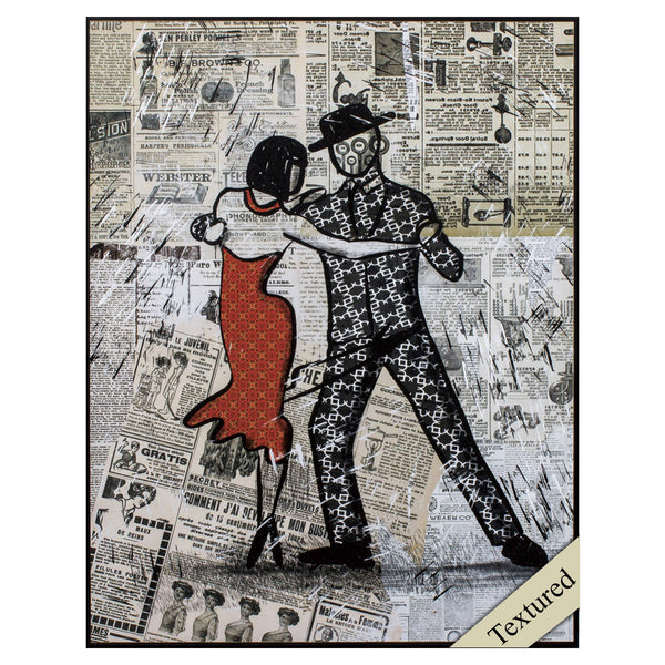 Black and White News 2 Acrylic Overlay Wall Art