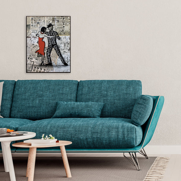 Black and White News 2 Acrylic Overlay Wall Art