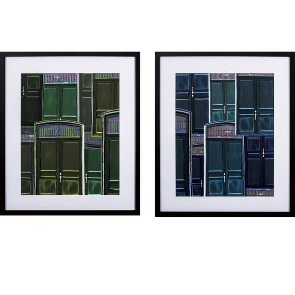 Set of Two Arrangement of Front Doors Wall Art