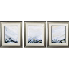 Set of Three Watercolor Moutain View Wall Art