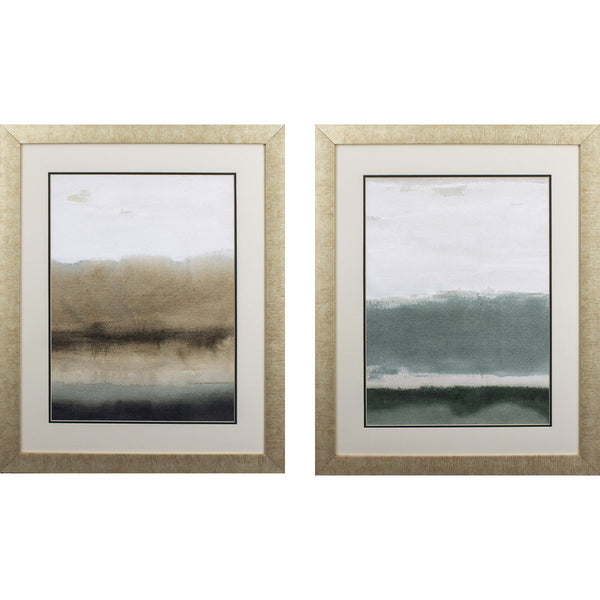 Set of Two Abstract Foggy Sky Wall Art
