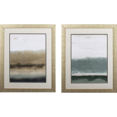 Set of Two Abstract Foggy Sky Wall Art