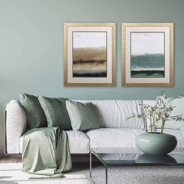 Set of Two Abstract Foggy Sky Wall Art