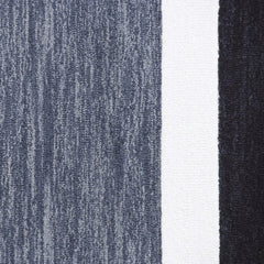 5' x 7' Black and Gray Bold Striped Area Rug