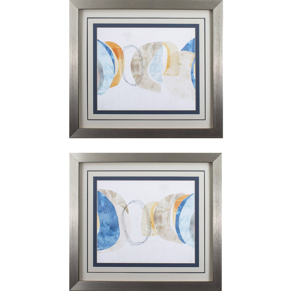 Set of Two Abstract Phases of the Moon Wall Art