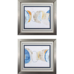 Set of Two Abstract Phases of the Moon Wall Art