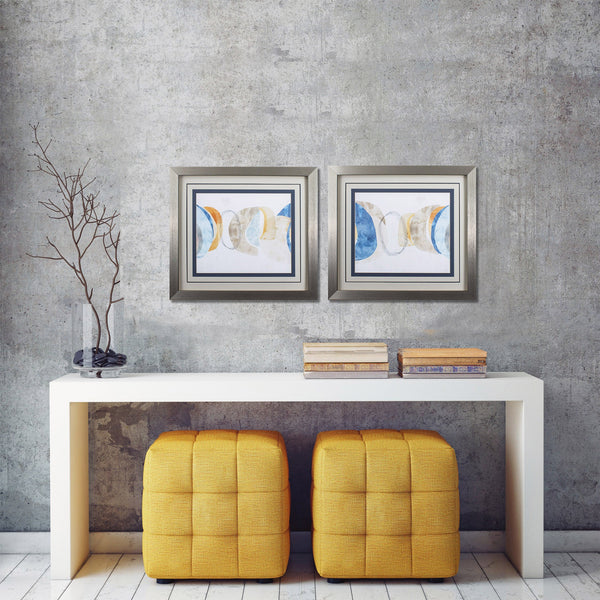 Set of Two Abstract Phases of the Moon Wall Art